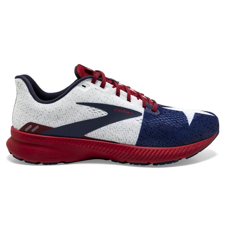 Brooks Launch 8 - Mens Light Cushion Road Running Shoes - Navy/True Red/Sundried Tomato/Twilight (79